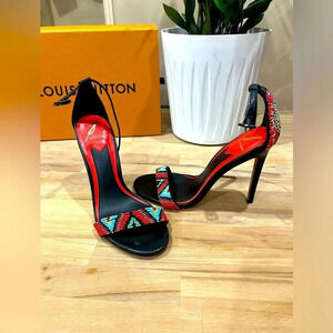 Brian Atwood Farah Beaded Dress Sandals size  7